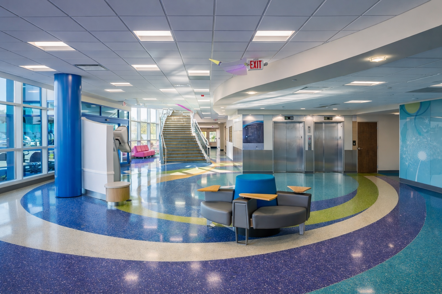 Healthcare Flooring Going through Upper Floor