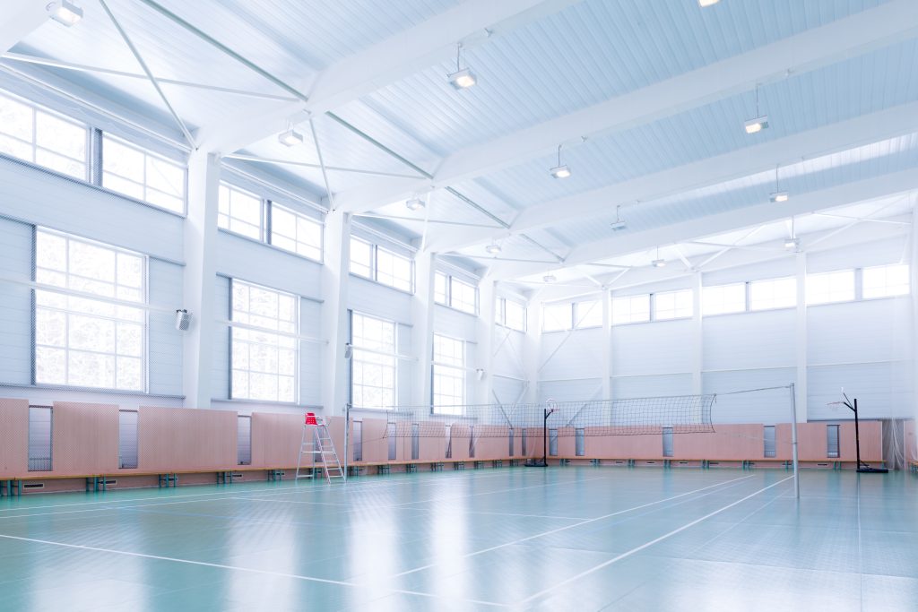 Vinyl sports flooring indoor court